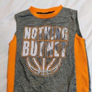 Vibrant Orange and Gray Kids' Tank Top